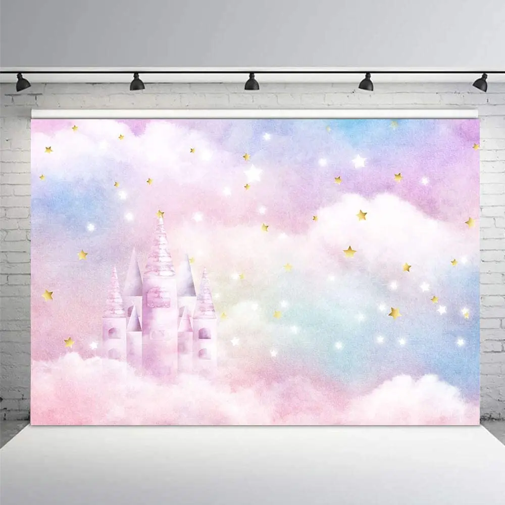 Pastel Rainbow Watercolor Photo Studio Booth Background Props Gold Stars Castle Princess Magical Girl Happy Birthday Party
Pastel Rainbow Watercolor Photo Studio Booth Background Props Gold Stars Castle Princess Magical Girl Happy Birthday Party