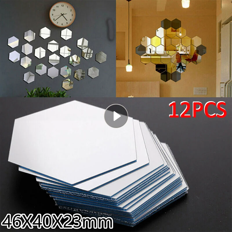 12PCs/Set DIY 3D Mirror Wall Stickers Hexagon Home Decor Mirror Decor Sticker Mural Removable Living-Room Decal Art Ornament Hot
12PCs/Set DIY 3D Mirror Wall Stickers Hexagon Home Decor Mirror Decor Sticker Mural Removable Living-Room Decal Art Ornament Hot