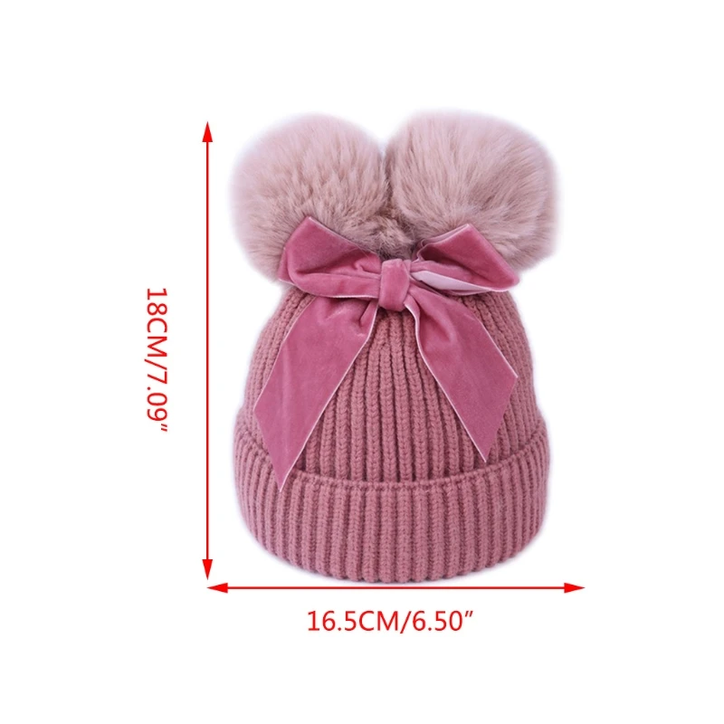 Infant Toddler Baby Ribbed Knit Woolen Beanie Hat Cute Bowknot Double Pompom Winter Thicken Lined Warm Cuffed Skull Cap
Infant Toddler Baby Ribbed Knit Woolen Beanie Hat Cute Bowknot Double Pompom Winter Thicken Lined Warm Cuffed Skull Cap