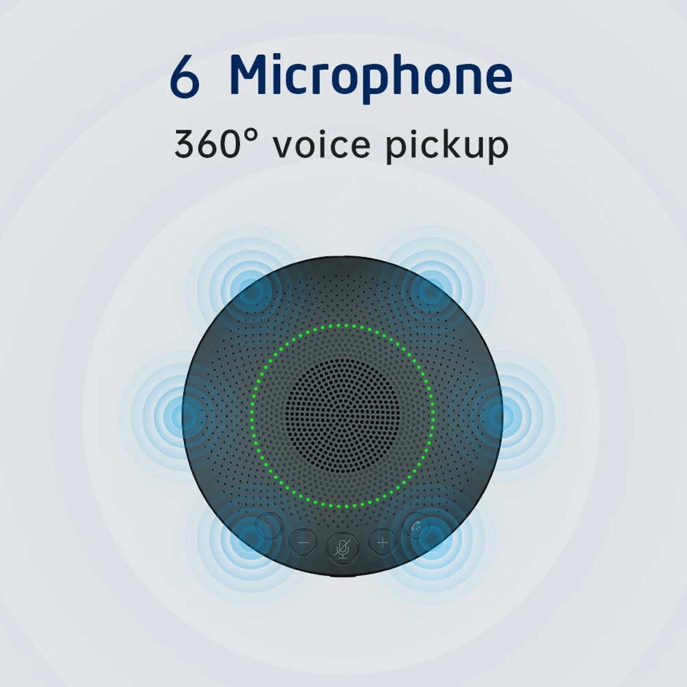 Speakerphone conference speaker with 6 Microphones, Enhanced Voice Pickup 24H Call Time for Meeting Business
Speakerphone conference speaker with 6 Microphones, Enhanced Voice Pickup 24H Call Time for Meeting Business