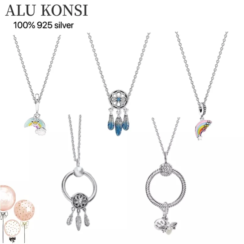 2021 Hot sale luxury Real 925 Sterling Silver pan Rainbows necklace For Women Fit Original DIY fashion wedding Jewelry
2021 Hot sale luxury Real 925 Sterling Silver pan Rainbows necklace For Women Fit Original DIY fashion wedding Jewelry