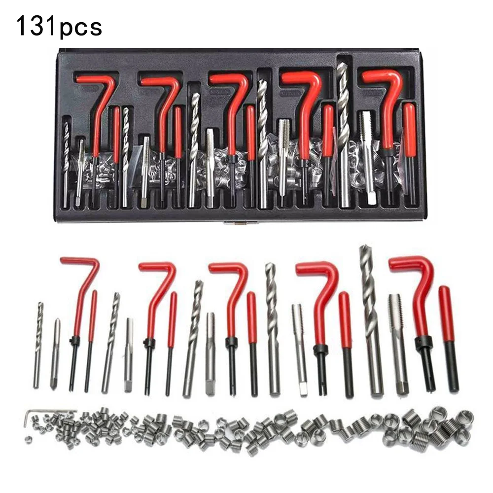 131pcs HSS Metric Thread Repair Insert Coil Helicoil Kit Mechanical Rapir Tool | Инструменты