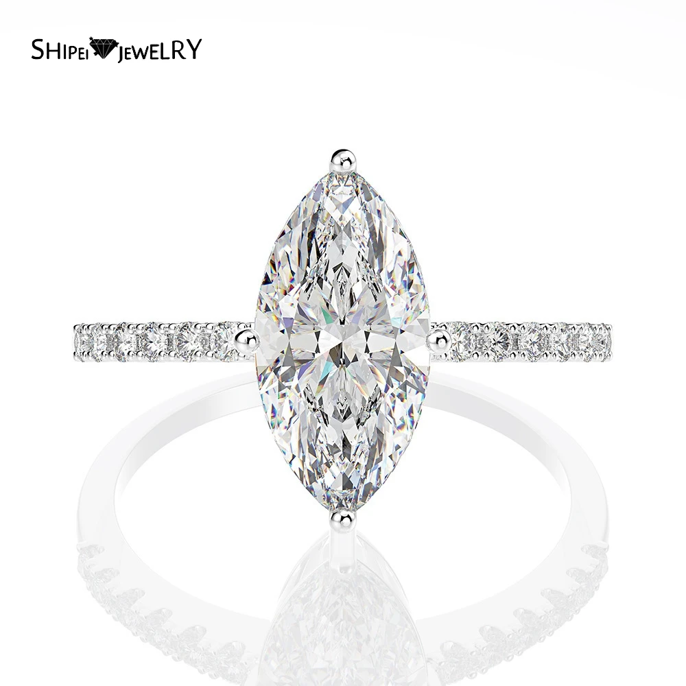 Shipei 925 Sterling Silver Marquise Cut Created Moissanite Diamonds Gemstone Wedding Engagement Fine Jewelry Rings Wholesale
Shipei 925 Sterling Silver Marquise Cut Created Moissanite Diamonds Gemstone Wedding Engagement Fine Jewelry Rings Wholesale