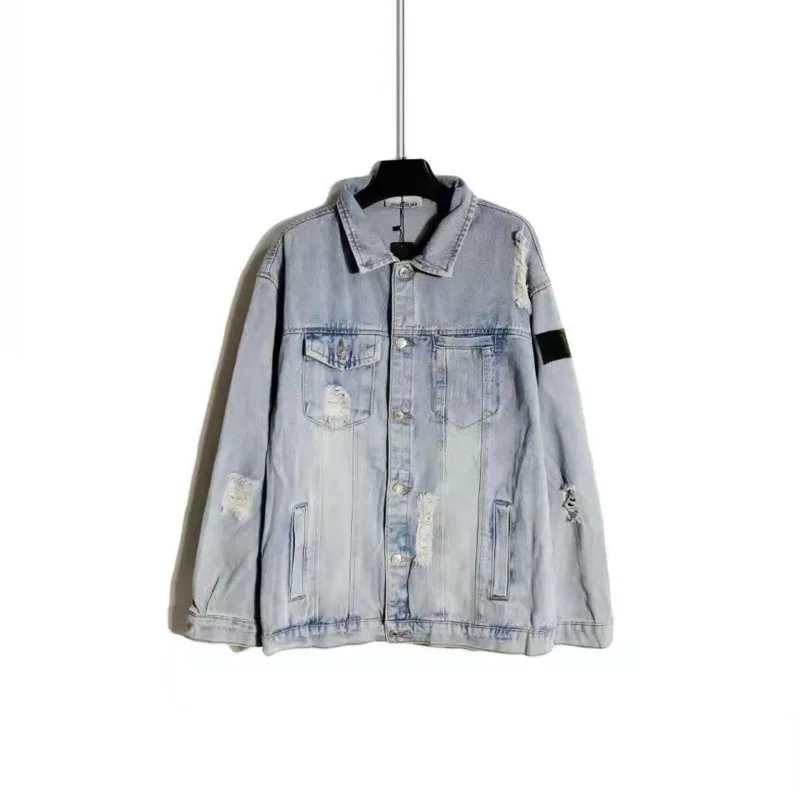 Men's Casual Denim Jacket Autumn Winter Solid Color Loose Long Sleeves Ripped Jackets Coat Fashion Street Harajuku Washed Jacket
Men's Casual Denim Jacket Autumn Winter Solid Color Loose Long Sleeves Ripped Jackets Coat Fashion Street Harajuku Washed Jacket
