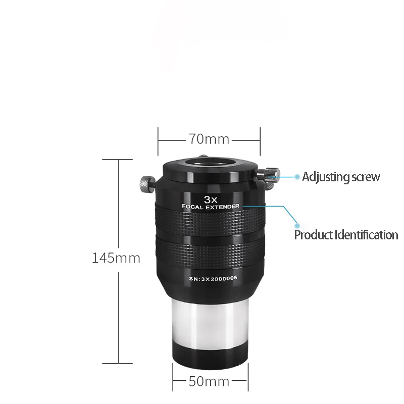 2-inch 3X Magnifier Metal Achromatic Astronomical Telescope Accessories 2 Groups 4 Pieces with Adapter
2-inch 3X Magnifier Metal Achromatic Astronomical Telescope Accessories 2 Groups 4 Pieces with Adapter