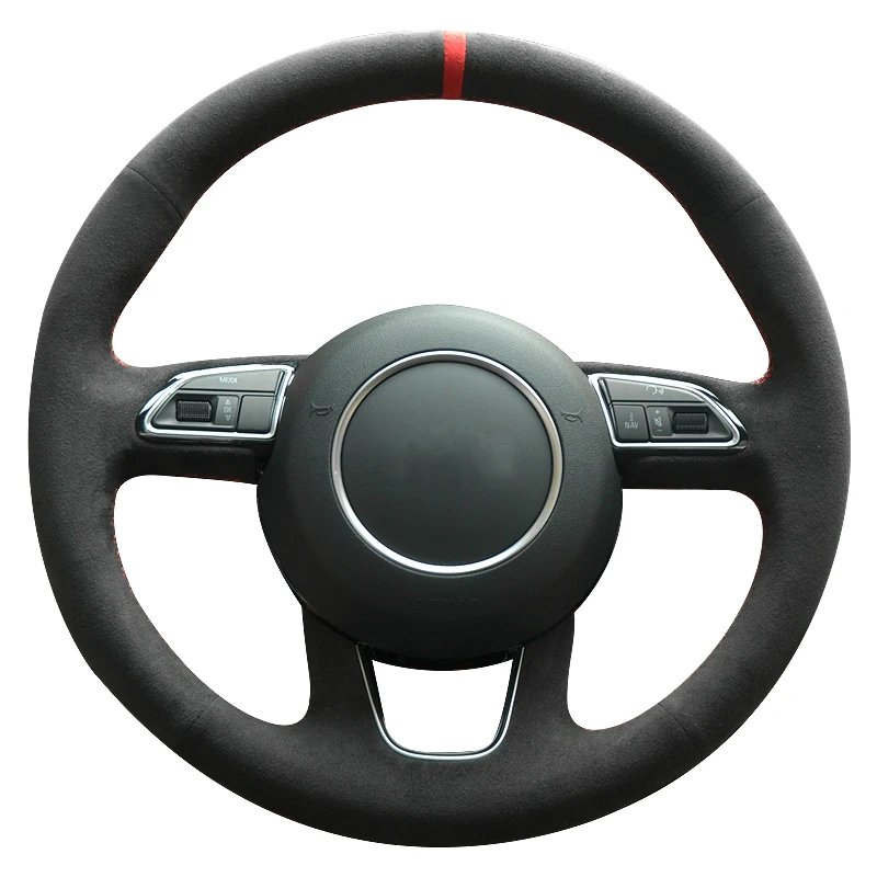 Black Alcantara Hand-stitched Car Steering Wheel Cover for Audi Q3 Q5 2013 2014 2015
Black Alcantara Hand-stitched Car Steering Wheel Cover for Audi Q3 Q5 2013 2014 2015