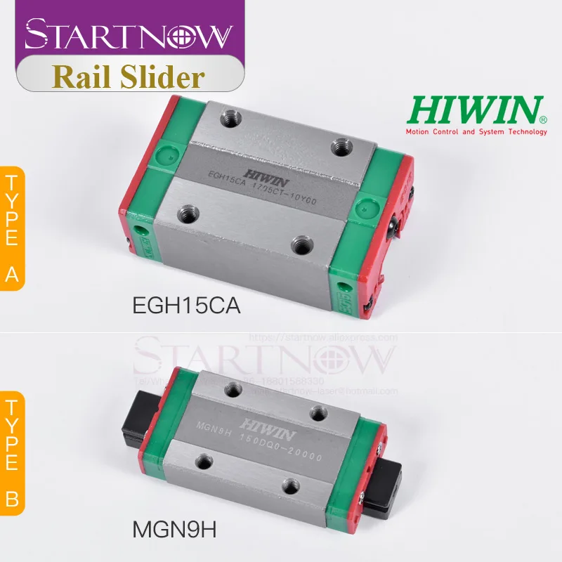 Startnow Linear Guide Sliding Block Original Taiwan HIWIN EGH15CA MGN9H QEH20CA HGW25CC for CO2 Laser Engraving Cutting Machine
Startnow Linear Guide Sliding Block Original Taiwan HIWIN EGH15CA MGN9H QEH20CA HGW25CC for CO2 Laser Engraving Cutting Machine