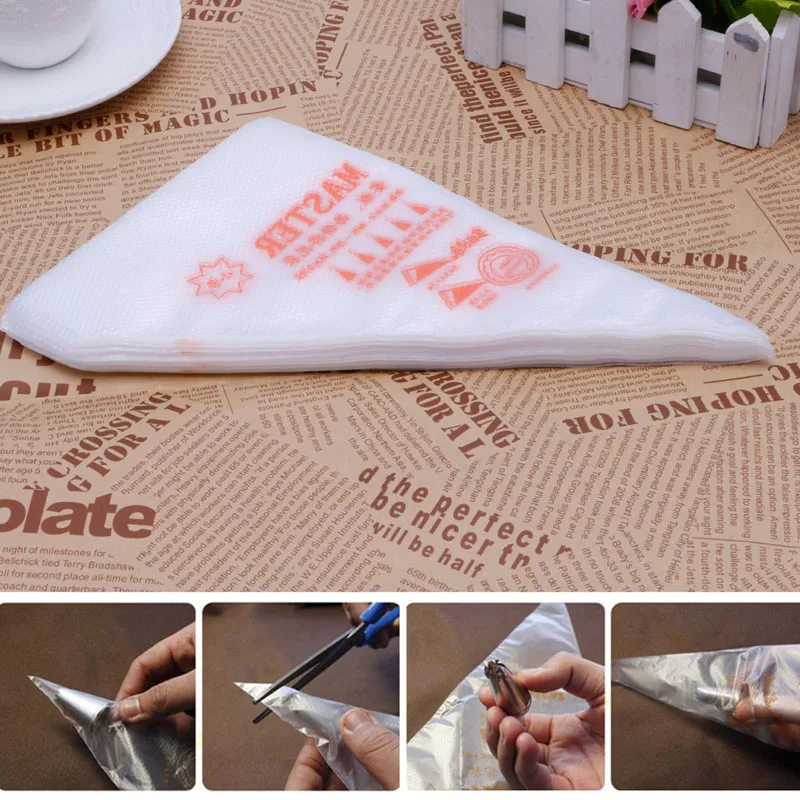 100Pcs Disposable bag Piping Icing Nozzle Fondant Cake Decorating Pastry New A0NC
100Pcs Disposable bag Piping Icing Nozzle Fondant Cake Decorating Pastry New A0NC