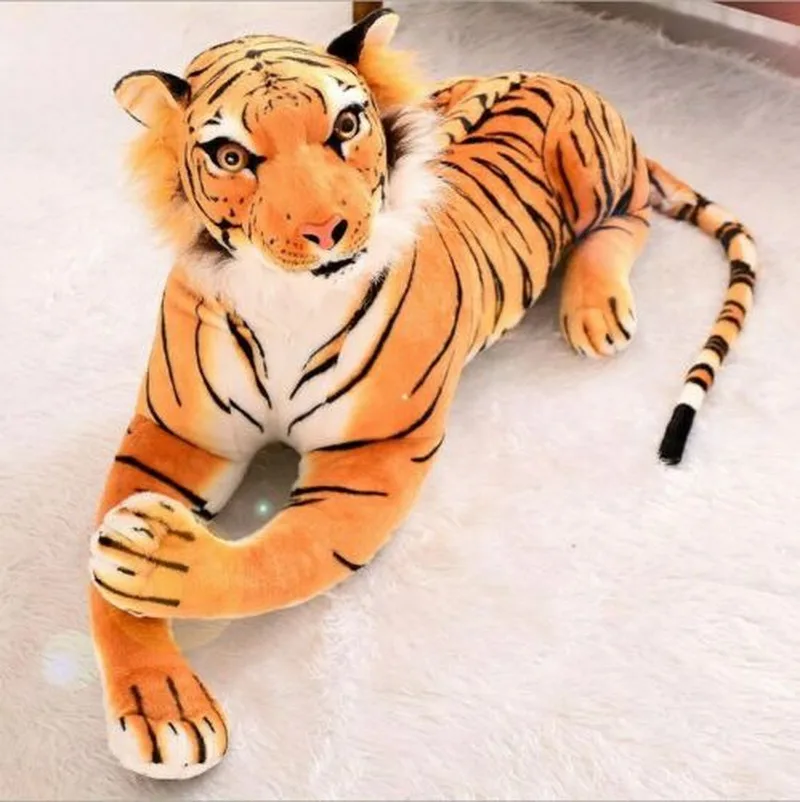 110cm/43.3" Simulation Tiger Plush Toy Big Tiger Stuffed Animals Sof Pillow Gift Stuffed Animals