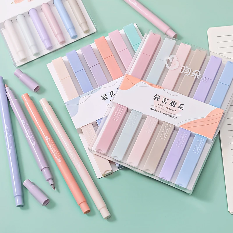 Eye protection Double head Highlighter Light Color Kawaii Marker Pen DIY Photo Album Journal Fluorescent Pen Student Stationery
Eye protection Double head Highlighter Light Color Kawaii Marker Pen DIY Photo Album Journal Fluorescent Pen Student Stationery