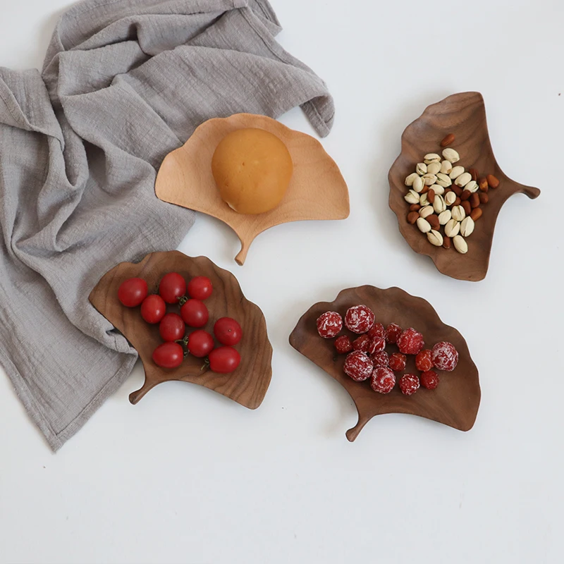 Black walnut plate original ginkgo leaf fruit plate tea tray dessert plate creative dry fruit snack plate
Black walnut plate original ginkgo leaf fruit plate tea tray dessert plate creative dry fruit snack plate