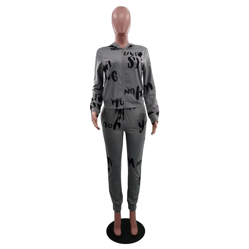Letter Prints Two Piece Set for Women 2021 New Spring Women Sport Suits Long Sleeve Zipper Coat Pant Female High Street Outfits
Letter Prints Two Piece Set for Women 2021 New Spring Women Sport Suits Long Sleeve Zipper Coat Pant Female High Street Outfits