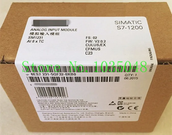 1PC 6ES7 231-5QF32-0XB0 6ES7231-5QF32-0XB0 New and Original Priority use of DHL delivery
1PC 6ES7 231-5QF32-0XB0 6ES7231-5QF32-0XB0 New and Original Priority use of DHL delivery