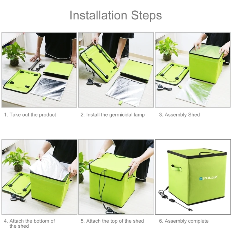 PULUZ 30*30 cm 5W UV Light Box Sterilizer Bag Household Sterilizer Storage Tent for Mobile Phone,Keys,Bottle,Underwear,Clothes
PULUZ 30*30 cm 5W UV Light Box Sterilizer Bag Household Sterilizer Storage Tent for Mobile Phone,Keys,Bottle,Underwear,Clothes