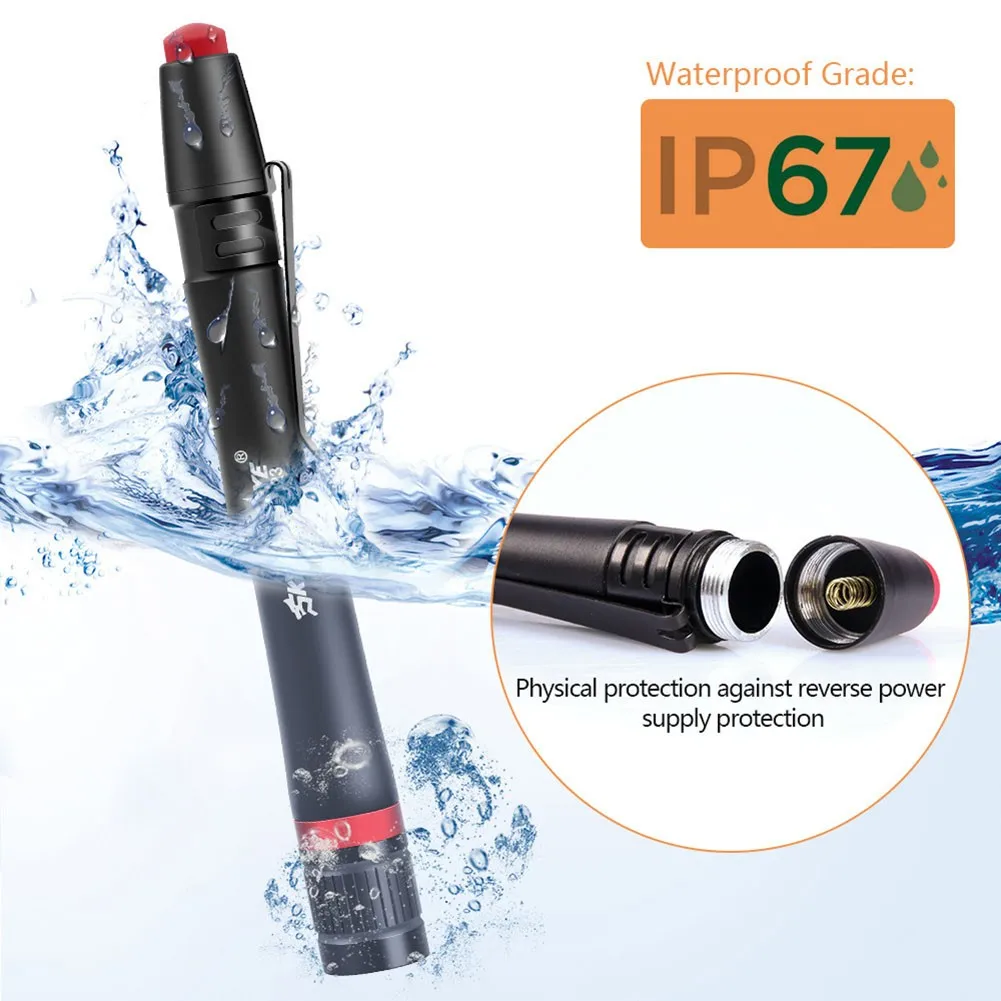 Mini LED Light Pen Torches Led Flashlight Super Bright Work Light Lamp Diving Flashlight 5W IP67 Waterproof Rating Three Modes
Mini LED Light Pen Torches Led Flashlight Super Bright Work Light Lamp Diving Flashlight 5W IP67 Waterproof Rating Three Modes