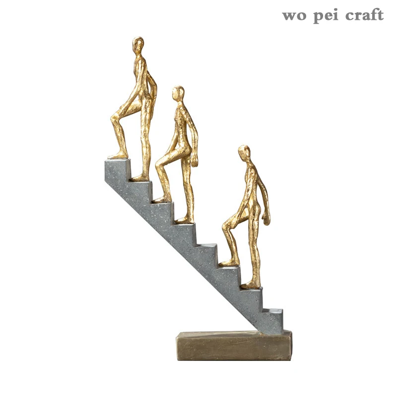 Abstract Golden Man Climbing Stairs Ornaments Portrait Statue Desktop Decor Statuette Crafts Resin Figurines Home Decoration
Abstract Golden Man Climbing Stairs Ornaments Portrait Statue Desktop Decor Statuette Crafts Resin Figurines Home Decoration