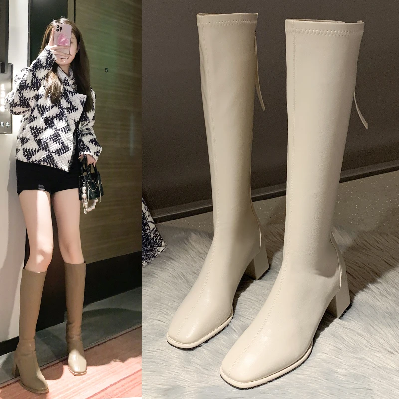 2021 Women Knee High Boots Leather Pointed Toe Ladies Long Boots Short Plush Women Winter Boots thigh high boots women boots
2021 Women Knee High Boots Leather Pointed Toe Ladies Long Boots Short Plush Women Winter Boots thigh high boots women boots