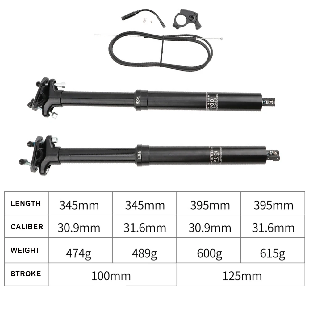 EXA 900i Dropper Seatpost 30.9/31.6*395/345mm Mountain Bike Wire Control Lift Seat Tube Internal Routing Seat Post Dropshipping
EXA 900i Dropper Seatpost 30.9/31.6*395/345mm Mountain Bike Wire Control Lift Seat Tube Internal Routing Seat Post Dropshipping