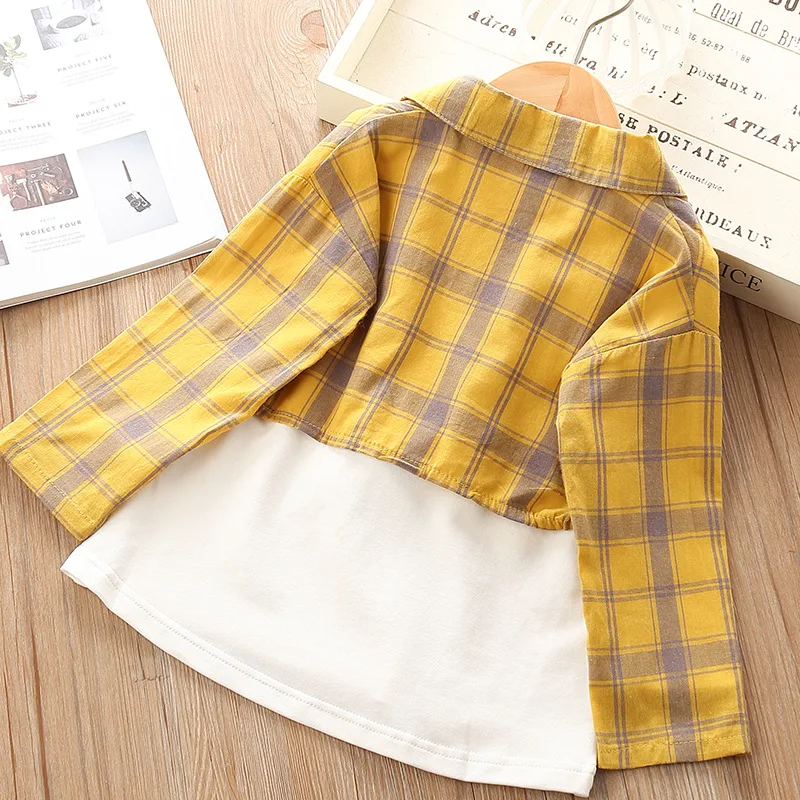 Girls' Long Sleeve Shirt + Long Sleeve T-Shirt Sets 2020 New Fashion Children's Plaid Long Sleeve Shirt Children's Two Piece Set
Girls' Long Sleeve Shirt + Long Sleeve T-Shirt Sets 2020 New Fashion Children's Plaid Long Sleeve Shirt Children's Two Piece Set