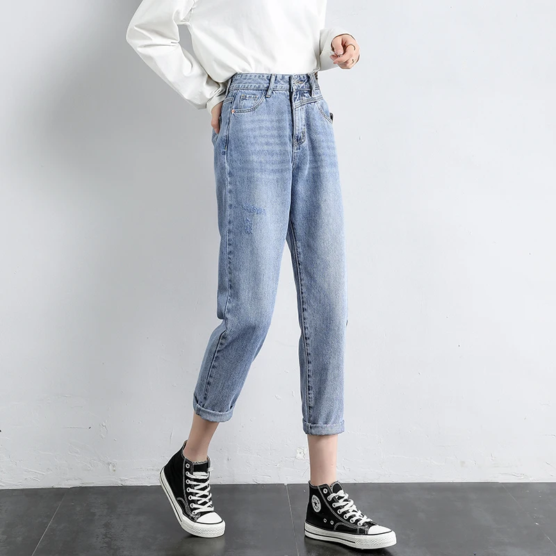 Zoenova Classic Bleached Blue Washed Denim Trousers Summer Fashion Ankle-Length Low-Rise Apear Thin Street Retro Women'S Jeans
Zoenova Classic Bleached Blue Washed Denim Trousers Summer Fashion Ankle-Length Low-Rise Apear Thin Street Retro Women'S Jeans