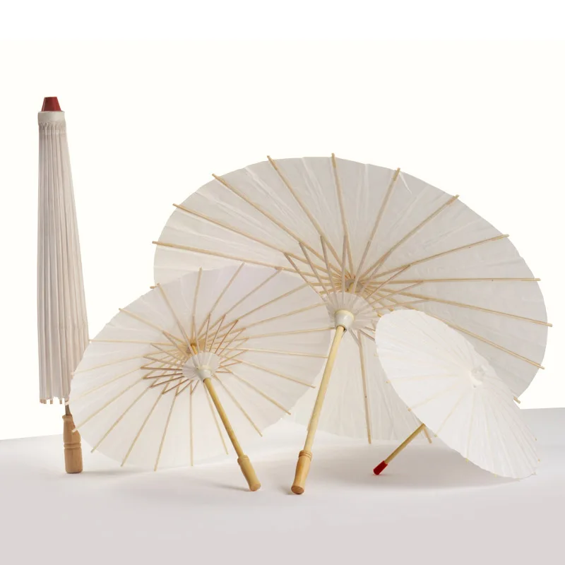 Масляная бумага белый зонтик китайские традиционные танцевальные реквизиты