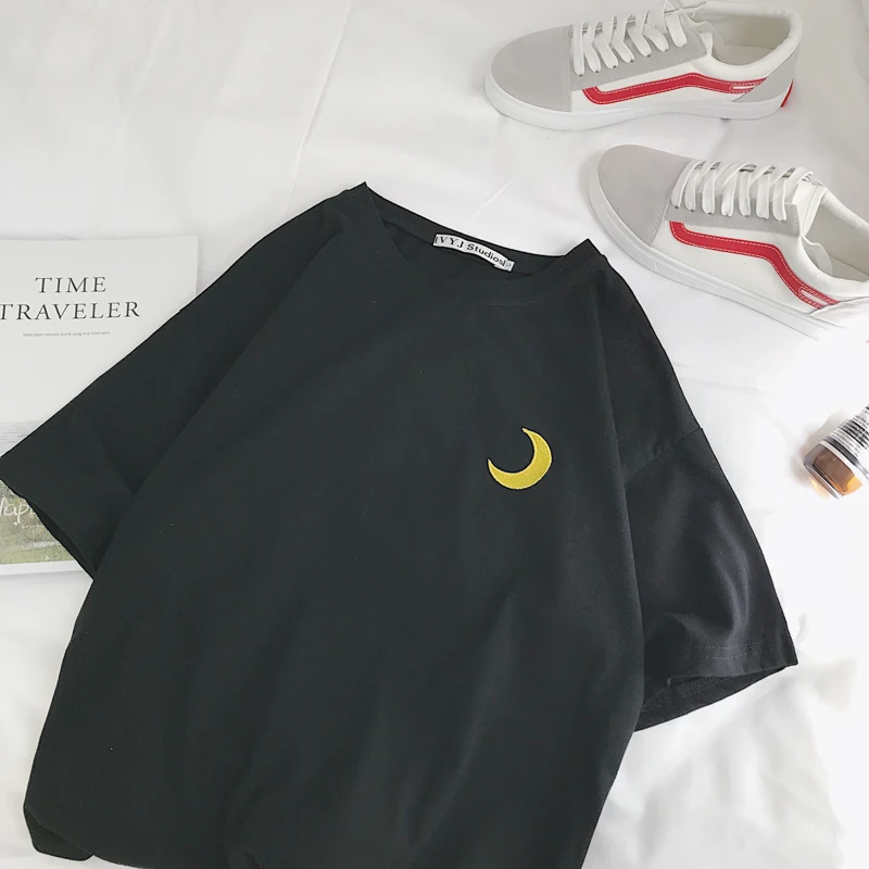 T-shirts Women Short Sleeve Tees Students Korean Loose Trendy Womens O-Neck Embroidery Harajuku BF T-shirt Ulzzang Clothing Tops
T-shirts Women Short Sleeve Tees Students Korean Loose Trendy Womens O-Neck Embroidery Harajuku BF T-shirt Ulzzang Clothing Tops