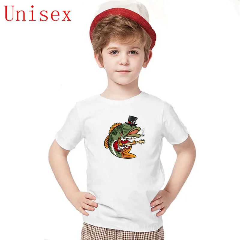 Рубашка для мальчиков и девочек-подростков с принтом бас-гитары на заказ Детская