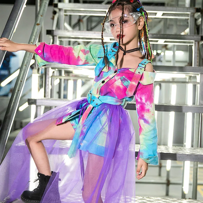 Fashion Model Catwalk Stage Costumes For Girls Long Sleeve Jazz Dance Dress Kids Hip Hop Dancewear Modern Street Dance Costume
Fashion Model Catwalk Stage Costumes For Girls Long Sleeve Jazz Dance Dress Kids Hip Hop Dancewear Modern Street Dance Costume