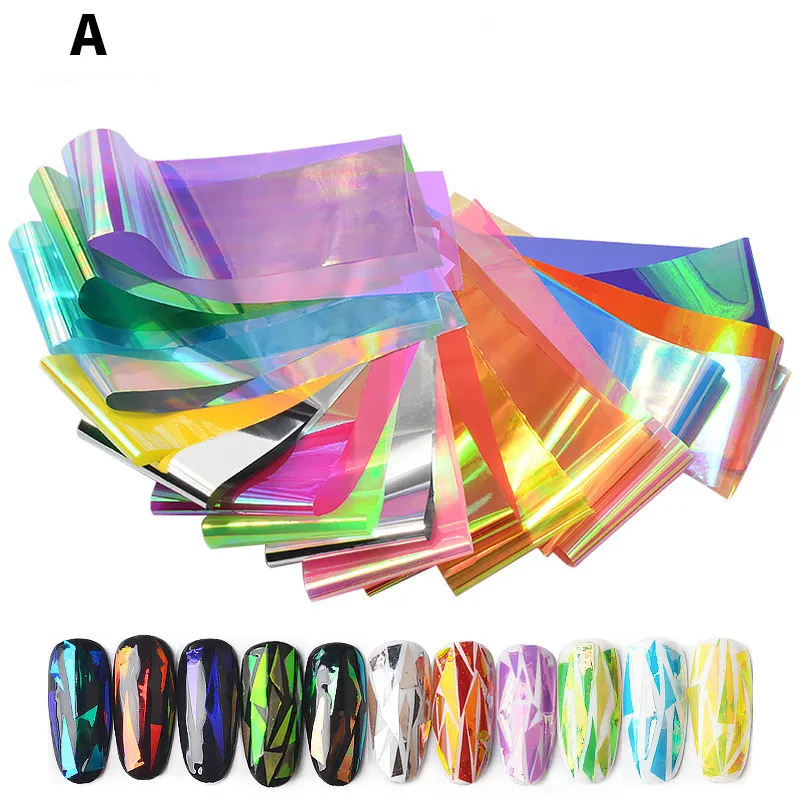 10/12/20Pcs Starry Sky Candy Nail Art Foil Transfer Laser Stickers Decals Marble Broken Glass DIY Nail Tips Decorations
10/12/20Pcs Starry Sky Candy Nail Art Foil Transfer Laser Stickers Decals Marble Broken Glass DIY Nail Tips Decorations