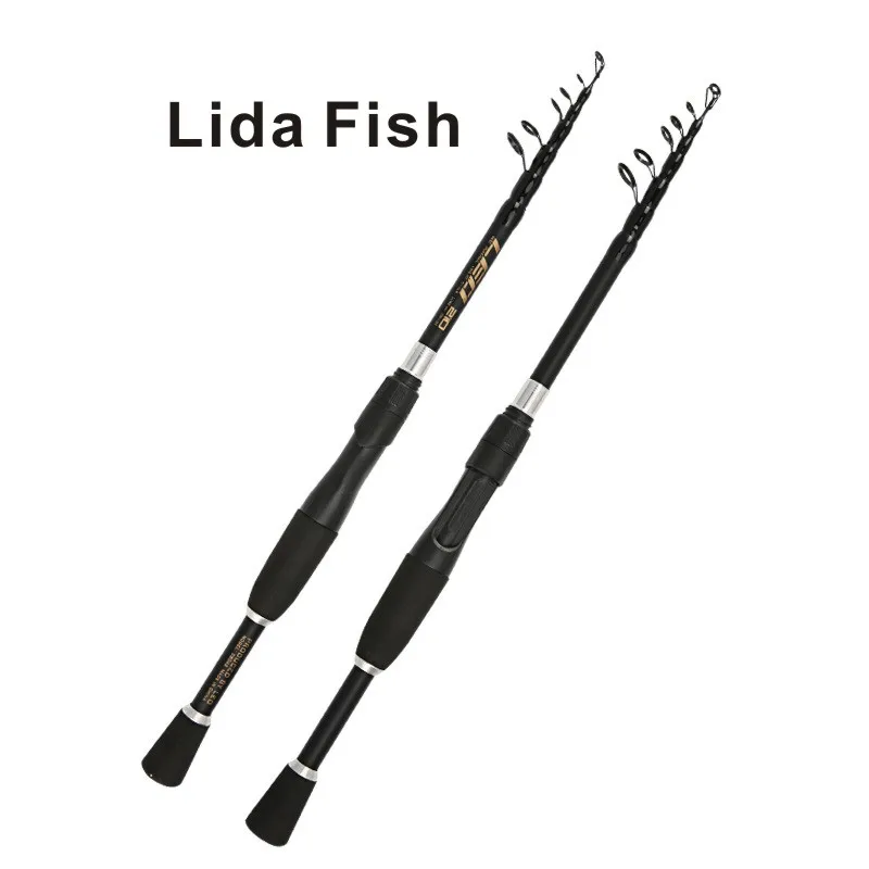 Lida Fish бренд короткий секционный телескопический Портативный карбоновый