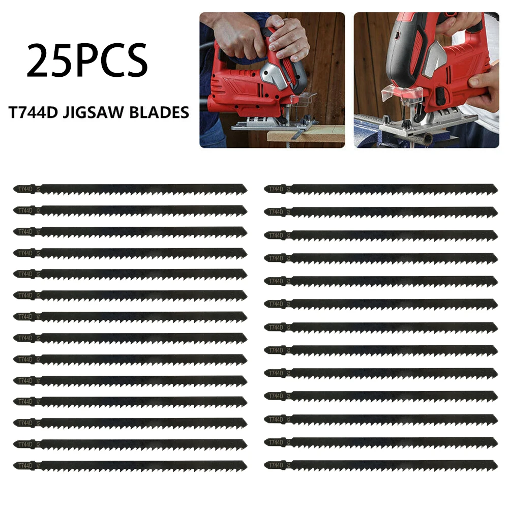 25Pcs T744D 180mm Ultra-long Jigsaw Saw Blades Fast Cutting Set For Cutting Thick Construction Wood, Cork, Particle Board
25Pcs T744D 180mm Ultra-long Jigsaw Saw Blades Fast Cutting Set For Cutting Thick Construction Wood, Cork, Particle Board