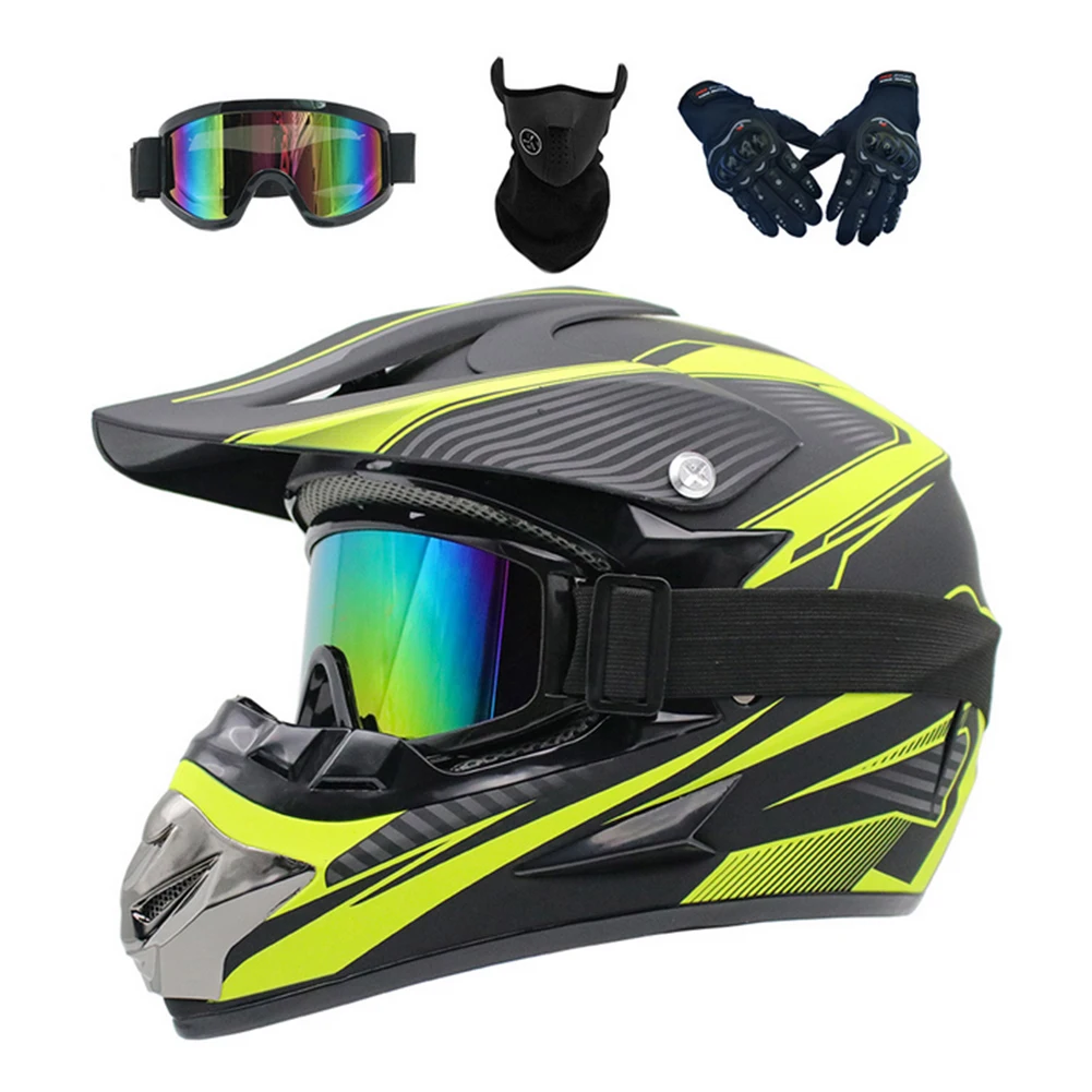 Motorbike Helmet+Gloves+Goggle+Mask Motorcycle ATV Full Face Cover Off-Road Racing Protector Set Accessory
Motorbike Helmet+Gloves+Goggle+Mask Motorcycle ATV Full Face Cover Off-Road Racing Protector Set Accessory