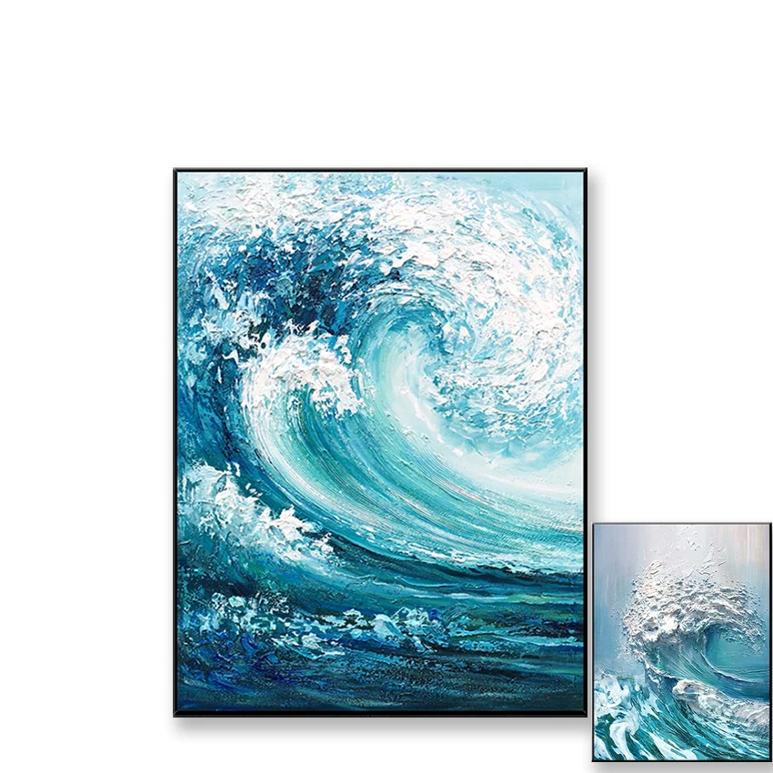 cuadros Blue seasenery big waves picture for wall decoration Handmade abstract oil painting on canvas for living room Entrance
cuadros Blue seasenery big waves picture for wall decoration Handmade abstract oil painting on canvas for living room Entrance