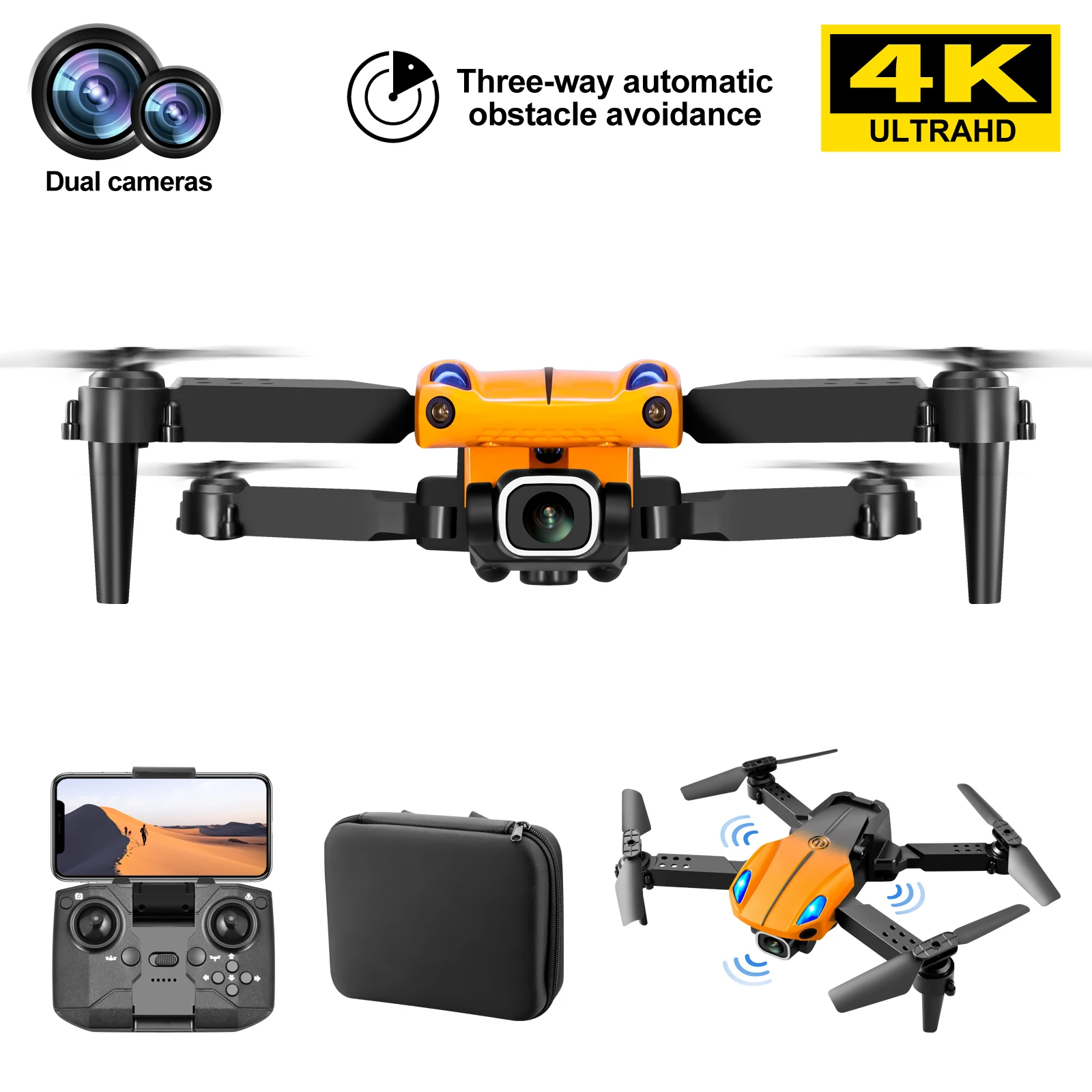 Квадрокоптер KY907 Max складной с двойной камерой, Wi-Fi, FPV и функцией автоматического обхода препятствий
Квадрокоптер KY907 Max складной с двойной камерой, Wi-Fi, FPV и функцией автоматического обхода препятствий