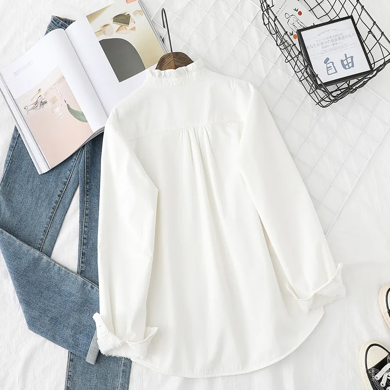 Hsa Spring Blouse Officewomen 2021 Casual White Tops Embroidery White Blouse OL Formal Tops Hollow out Patchwork Blouse
Hsa Spring Blouse Officewomen 2021 Casual White Tops Embroidery White Blouse OL Formal Tops Hollow out Patchwork Blouse