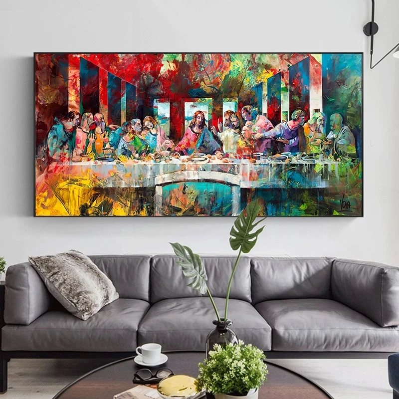 Graffiti Art Last Supper By Da Vinci Canvas Art Paintings Reproductions Classical Wall Art Christian Canvas Print for Home Decor
Graffiti Art Last Supper By Da Vinci Canvas Art Paintings Reproductions Classical Wall Art Christian Canvas Print for Home Decor