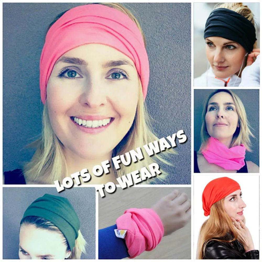 Pure Color Wide Variety Headscarf Neck Sleeve Yoga Bandana Sweat-absorbent Elastic Band for Lady Hiking Running Sports Headband
Pure Color Wide Variety Headscarf Neck Sleeve Yoga Bandana Sweat-absorbent Elastic Band for Lady Hiking Running Sports Headband