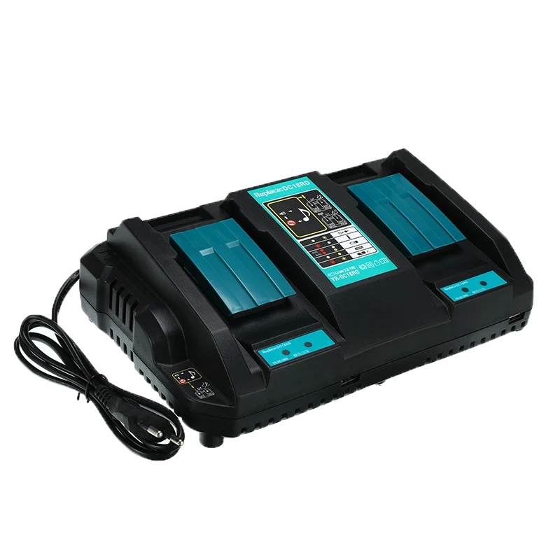 EU Plug Double/Single USB Ports Battery Charger for Makita 7.2V 14.4V 18V DC18RD DC18RC BL1860 BL1840 BL1830 4A Power Tool
EU Plug Double/Single USB Ports Battery Charger for Makita 7.2V 14.4V 18V DC18RD DC18RC BL1860 BL1840 BL1830 4A Power Tool