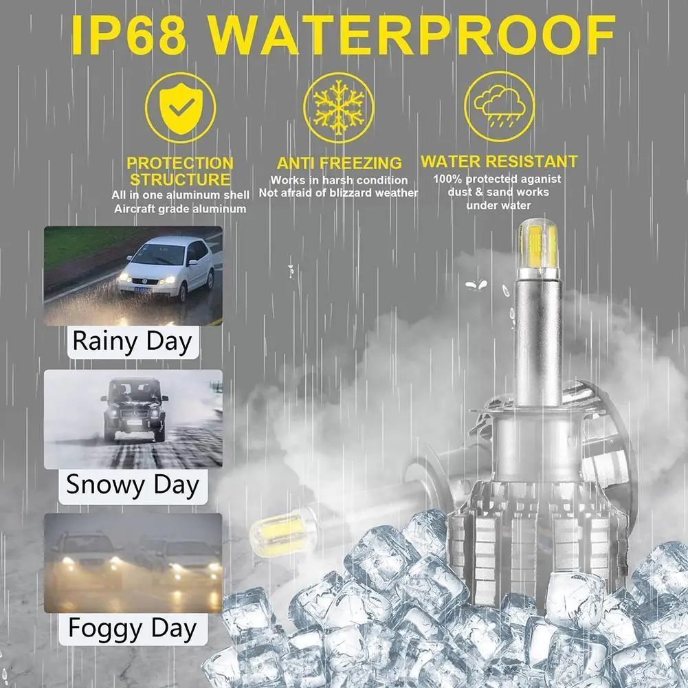 2 шт., Автомобильные светодиодные лампы H7 Canbus 360 ° H1 6000K 9006 18000LM H11 12V 
2 шт., Автомобильные светодиодные лампы H7 Canbus 360 ° H1 6000K 9006 18000LM H11 12V