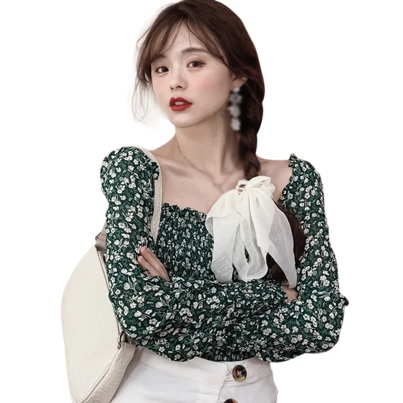 Women's Square Collar Sexy Sweet Exposed Navel Long Sleeve Chiffon Shirt Blouses
Women's Square Collar Sexy Sweet Exposed Navel Long Sleeve Chiffon Shirt Blouses