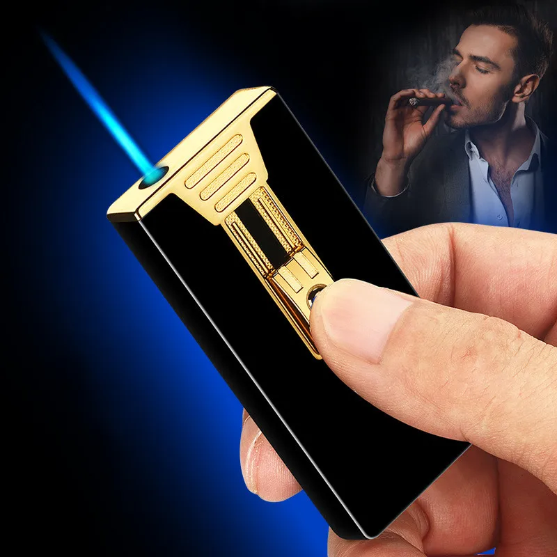 Metal Windproof Blue Jet Flame Cigarette Lighter Inflatable Gas Butane Torch Cigar Lighter Smoking Accessories Gadgets for Men
Metal Windproof Blue Jet Flame Cigarette Lighter Inflatable Gas Butane Torch Cigar Lighter Smoking Accessories Gadgets for Men