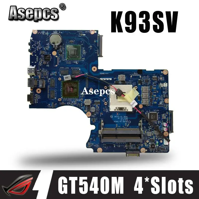 PBL80 LA 7441P K93SV GT540M 1 ГБ Материнская плата For Asus K93SM K93S K93 X93S X93SV ноутбука Тесты 100%