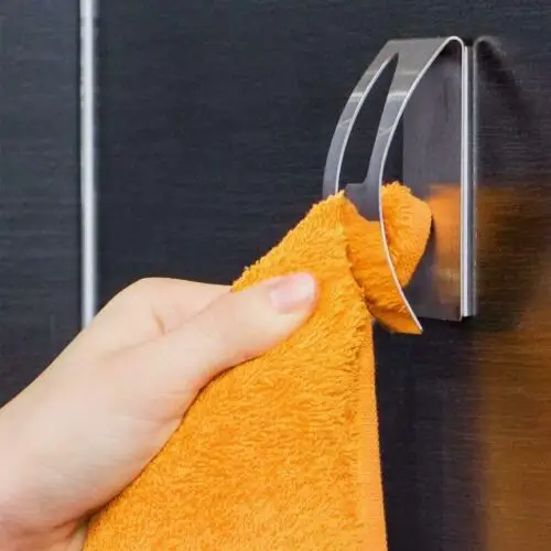 New Adhesive Home Kitchen Wall Door Stainless Steel Towel Holder Hook Hanger Silver Color Make Life Convenient
New Adhesive Home Kitchen Wall Door Stainless Steel Towel Holder Hook Hanger Silver Color Make Life Convenient