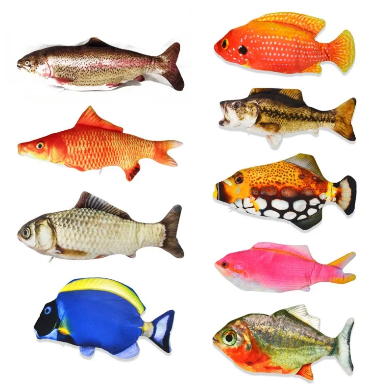 Electronic Flopping Cat Kicker Fish Toy USB Charging Realistic Fish Wiggle Fish Catnip Toys Plush Interactive Cat Toys for Cat
Electronic Flopping Cat Kicker Fish Toy USB Charging Realistic Fish Wiggle Fish Catnip Toys Plush Interactive Cat Toys for Cat
