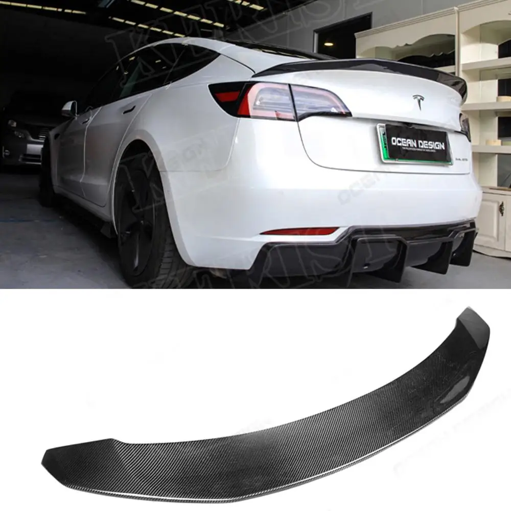 Carbon Fiber Wing Lip Spoiler for Tesla Model 3 2016 2017 2018 2019 Car Rear Trunk Boot Lip Spoiler
Carbon Fiber Wing Lip Spoiler for Tesla Model 3 2016 2017 2018 2019 Car Rear Trunk Boot Lip Spoiler