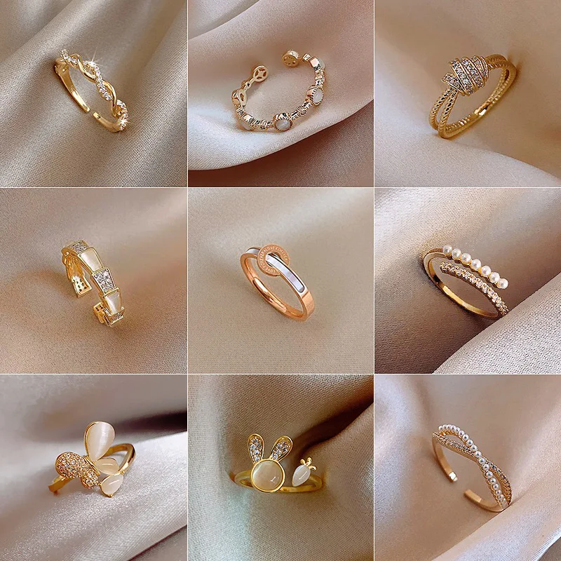 High Quality New 18k Gold plating Lovely Opening finger ring Set Elegance Korean Design
High Quality New 18k Gold plating Lovely Opening finger ring Set Elegance Korean Design