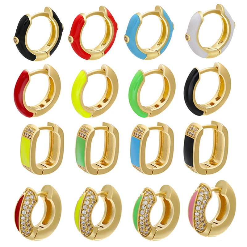 QMHJE Small Hoop Earrings Neon Green Yellow Bright Fluorescent Jewelry Enamel Circle Round Crystal Gold Color Chunky Square
QMHJE Small Hoop Earrings Neon Green Yellow Bright Fluorescent Jewelry Enamel Circle Round Crystal Gold Color Chunky Square