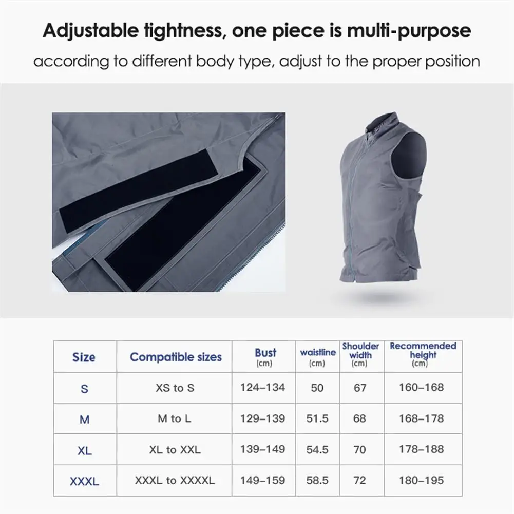 Air Conditioning Cool Coat Cool Vest Rechargeable Cooling Vest For Weeders Industrial Paintwork Woodworkers Waistcoat
Air Conditioning Cool Coat Cool Vest Rechargeable Cooling Vest For Weeders Industrial Paintwork Woodworkers Waistcoat