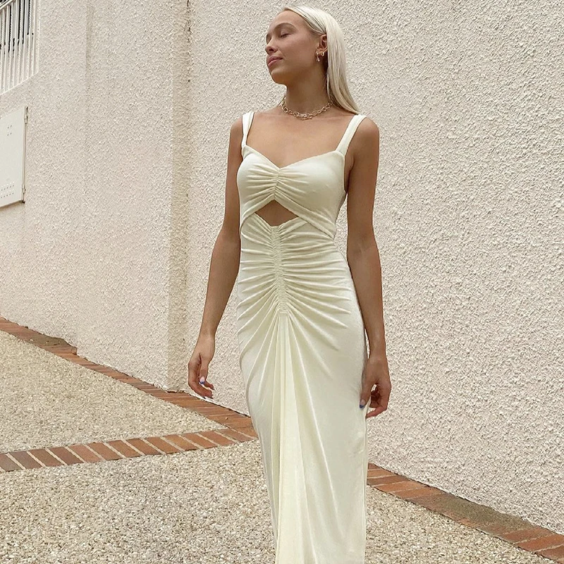 Rockmore Hollow Out Shirring Long Dress Summer Bodycon Sexy Party Maxi Dresses For Women Ladies Elegant Sleeveless Slip Sundress
Rockmore Hollow Out Shirring Long Dress Summer Bodycon Sexy Party Maxi Dresses For Women Ladies Elegant Sleeveless Slip Sundress