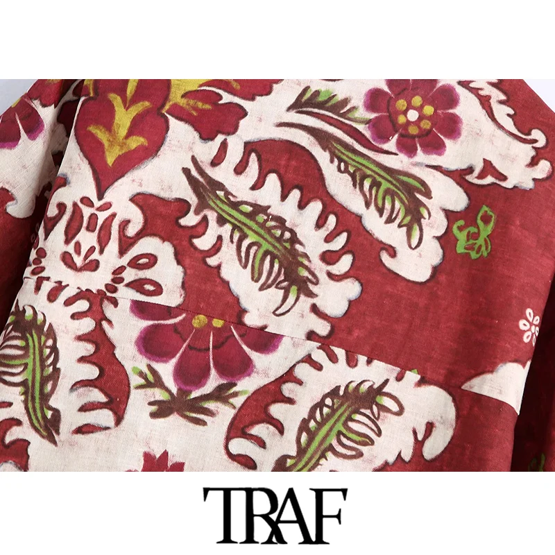 TRAF Women Chic Fashion Printed Loose Linen Midi Dress Vintage Three Quarter Sleeve Side Pockets Female Dresses Mujer
TRAF Women Chic Fashion Printed Loose Linen Midi Dress Vintage Three Quarter Sleeve Side Pockets Female Dresses Mujer